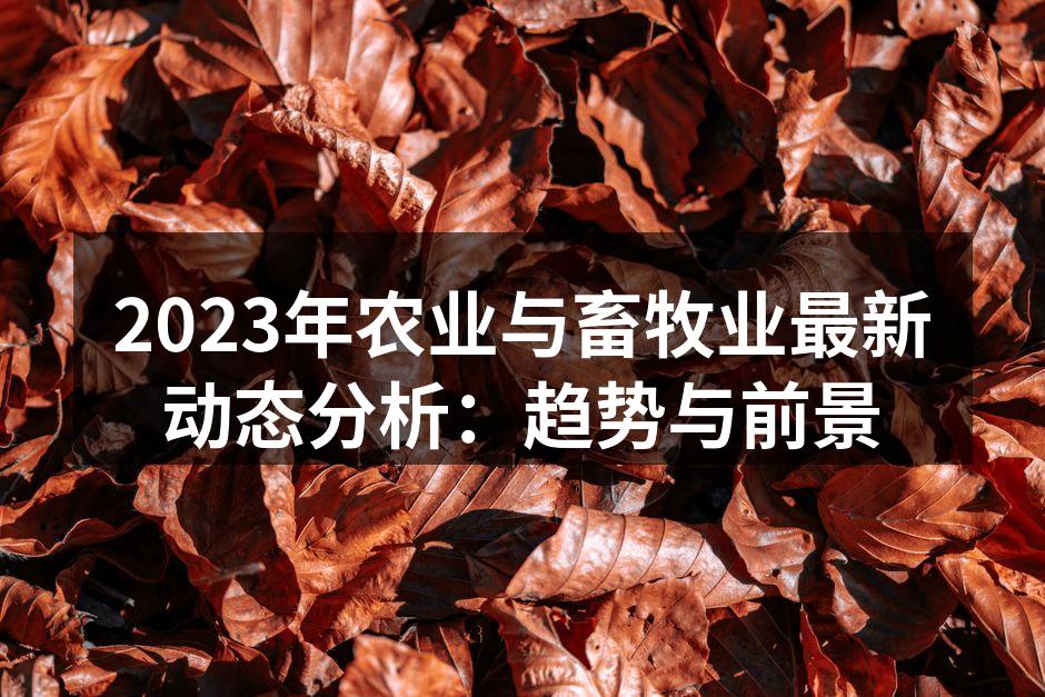 农业科技助力可持续发展